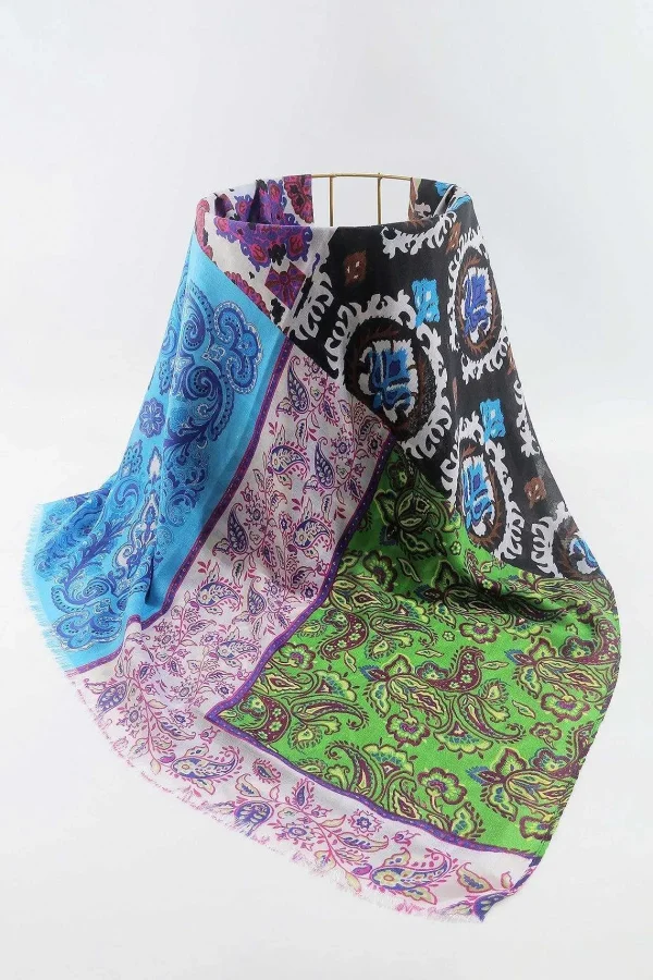 SOUL Accessories Abstract Paisley Scarf In Blue* Accessories