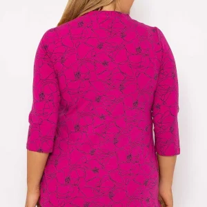 Ulla Popken Abstract Print Blouse In Pink*Women Tops & Blouses