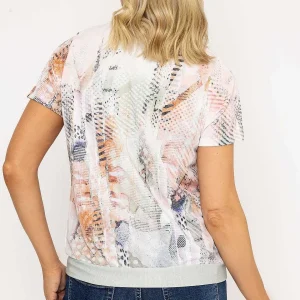 Kalisson Abstract Printed Round Neck T-Shirt In Pastel*Women Tops & Blouses