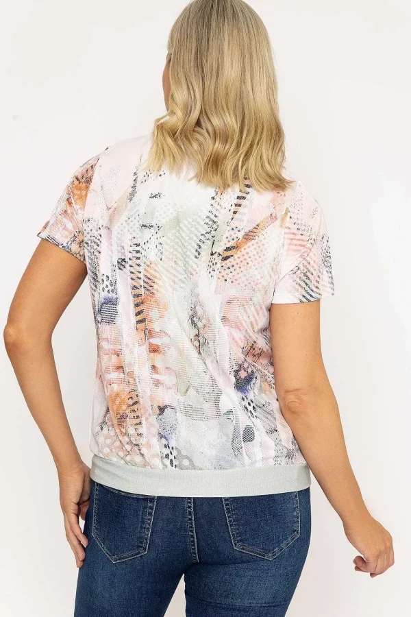 Kalisson Abstract Printed Round Neck T-Shirt In Pastel*Women Tops & Blouses