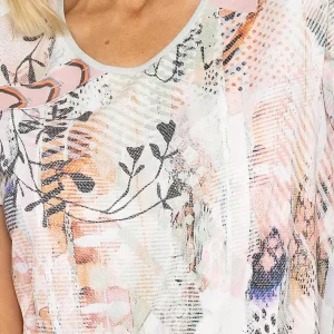 Kalisson Abstract Printed Round Neck T-Shirt In Pastel*Women Tops & Blouses