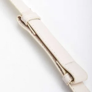 SOUL Accessories Adjustable Gold Clasp Belt In Cream*Women April Edit