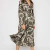 Pala D'oro Alina Khaki Print Midi Dress*Women Dresses & Jumpsuits