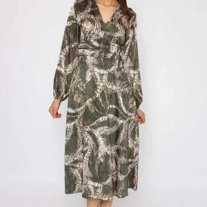 Pala D'oro Alina Khaki Print Midi Dress*Women Dresses & Jumpsuits