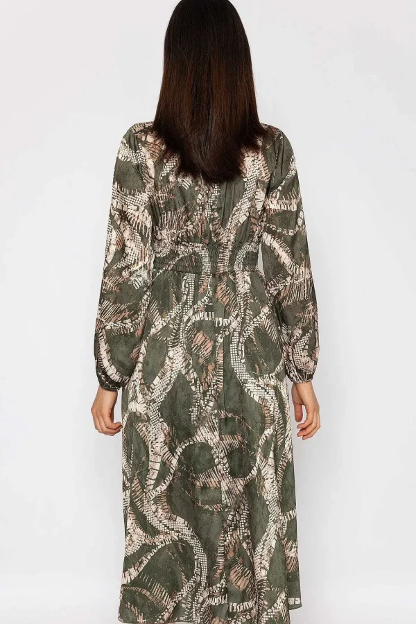 Pala D'oro Alina Khaki Print Midi Dress*Women Dresses & Jumpsuits