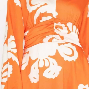 Pala D'oro Alina Midi Dress In Orange Print*Women Dresses & Jumpsuits