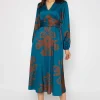 Pala D'oro Alina Teal Print Midi Dress*Women Dresses & Jumpsuits