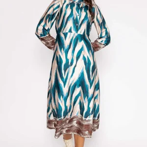 Pala D'oro Amanda Midi Dress In Teal* Sale Dresses