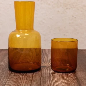 Heritage Amber 2Pc Glass Carafe Set* Homeware