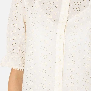 Rowen Avenue Anglaise Short Sleeve Blouse In Ivory*Women Tops & Blouses