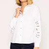 Rowen Avenue Anglaise Sleeve Blouse In White*Women Tops & Blouses