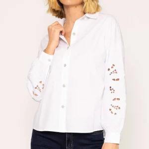 Rowen Avenue Anglaise Sleeve Blouse In White*Women Tops & Blouses