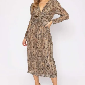 Nova of London Animal Print Twist Front Dress* Sale Dresses