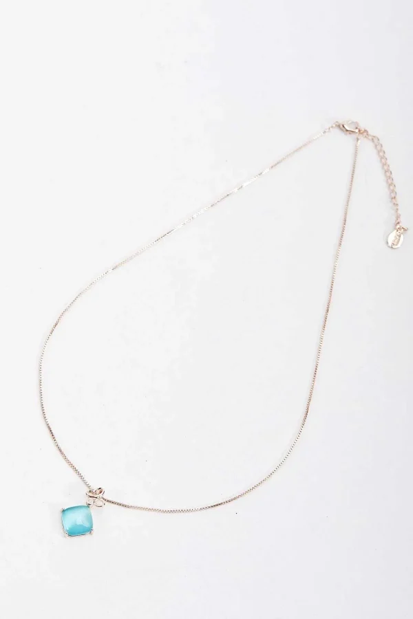 Soul Jewellery Aqua Stone Butterfly Necklace* Necklaces