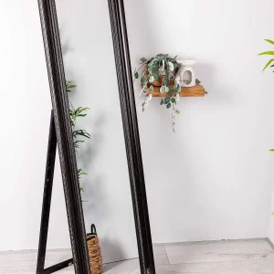 Carraig Donn HOME Audrey Black Floor Standing Mirror* Homeware