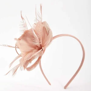 SOUL Accessories Baby Pink Feather Flower Fascinator* Fascinators