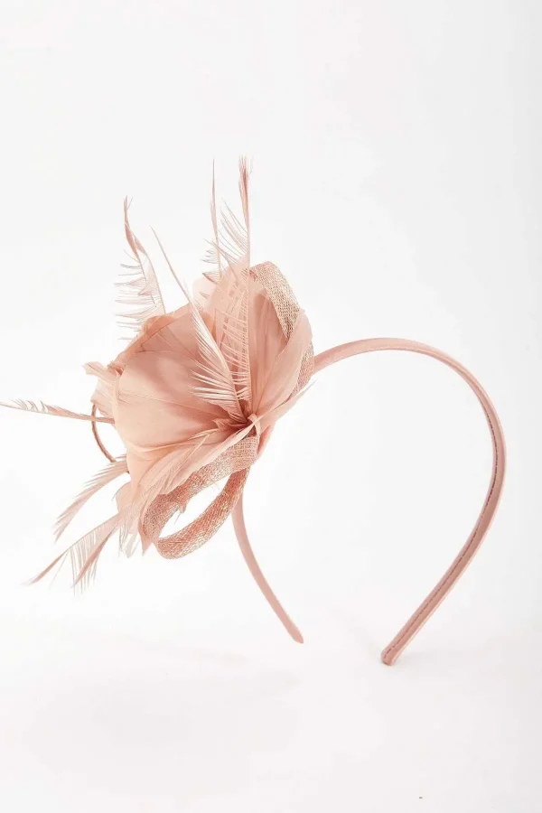 SOUL Accessories Baby Pink Feather Flower Fascinator* Fascinators