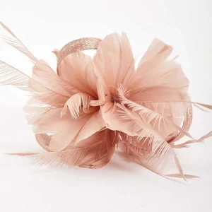 SOUL Accessories Baby Pink Feather Flower Fascinator* Fascinators