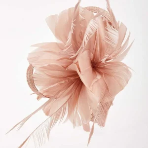 SOUL Accessories Baby Pink Feather Flower Fascinator* Fascinators