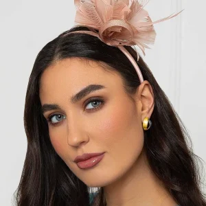 SOUL Accessories Baby Pink Feather Flower Fascinator* Fascinators