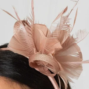 SOUL Accessories Baby Pink Feather Flower Fascinator* Fascinators