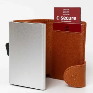 C-Secure Bank Cards Protector Wallet In Light Brown* Him