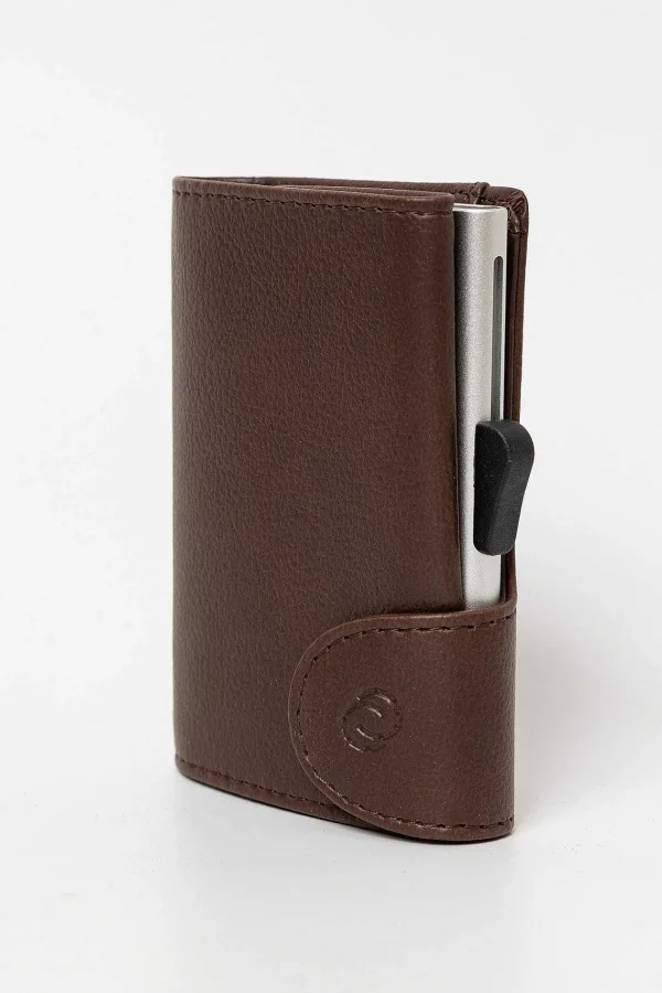 C-Secure Bank Cards Protector Wallet In Dark Brown* Accessories