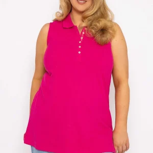 Ulla Popken Basic Pink Polo T-Shirt*Women Tops & Blouses