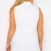 Ulla Popken Basic White Polo T-Shirt*Women Tops & Blouses