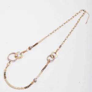 Soul Jewellery Beaded Gold Link Necklace*Women Classic Fashion