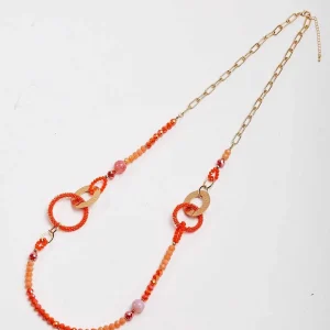 Soul Jewellery Beaded Orange Link Necklace*Women April Edit