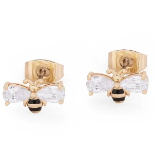 Tipperary Crystal Jewellery Bee Ball Stud Earrings In Gold* Her