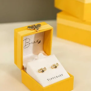 Tipperary Crystal Jewellery Bee Ball Stud Earrings In Gold* Her