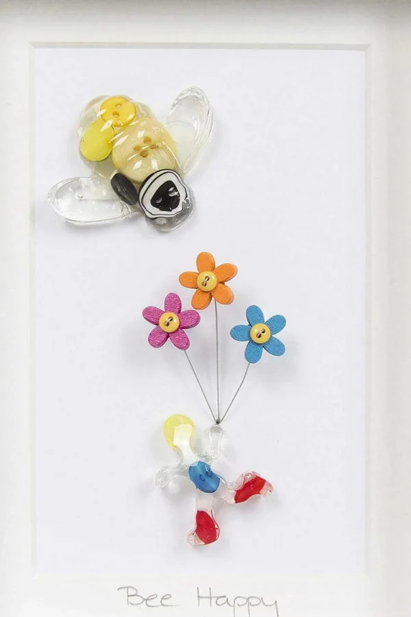 Button Studio Bee Happy Wall Art* Homeware