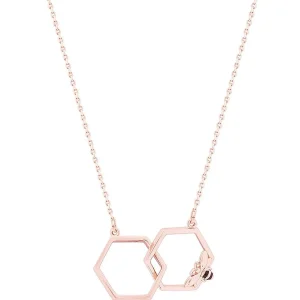 Tipperary Crystal Jewellery Bee Hexagonal Infinity Pendant* Necklaces