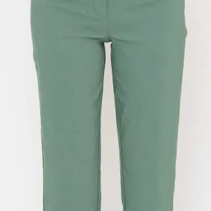 Kelly & Grace Weekend Bengaline Crop Pant In Khaki*Women Jeans & Trousers