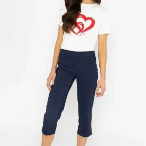 Kelly & Grace Weekend Bengaline Crop Pant In Navy*Women Jeans & Trousers