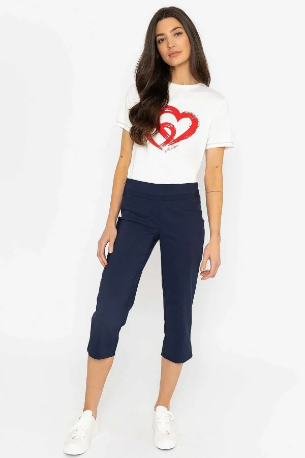 Kelly & Grace Weekend Bengaline Crop Pant In Navy*Women Jeans & Trousers