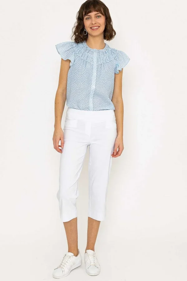 Kelly & Grace Weekend Bengaline Crop Pant In White*Women Jeans & Trousers