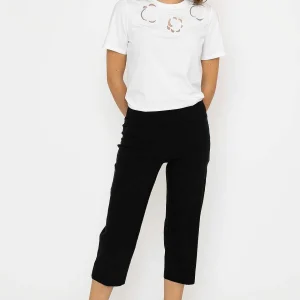 Kelly & Grace Weekend Bengaline Crop Pants In Black*Women Jeans & Trousers