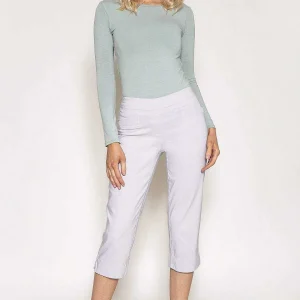 Kelly & Grace Weekend Bengaline Crop Pants In Grey*Women Jeans & Trousers