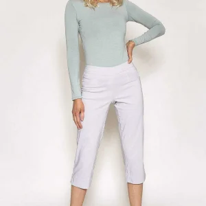 Kelly & Grace Weekend Bengaline Crop Pants In Grey*Women Jeans & Trousers