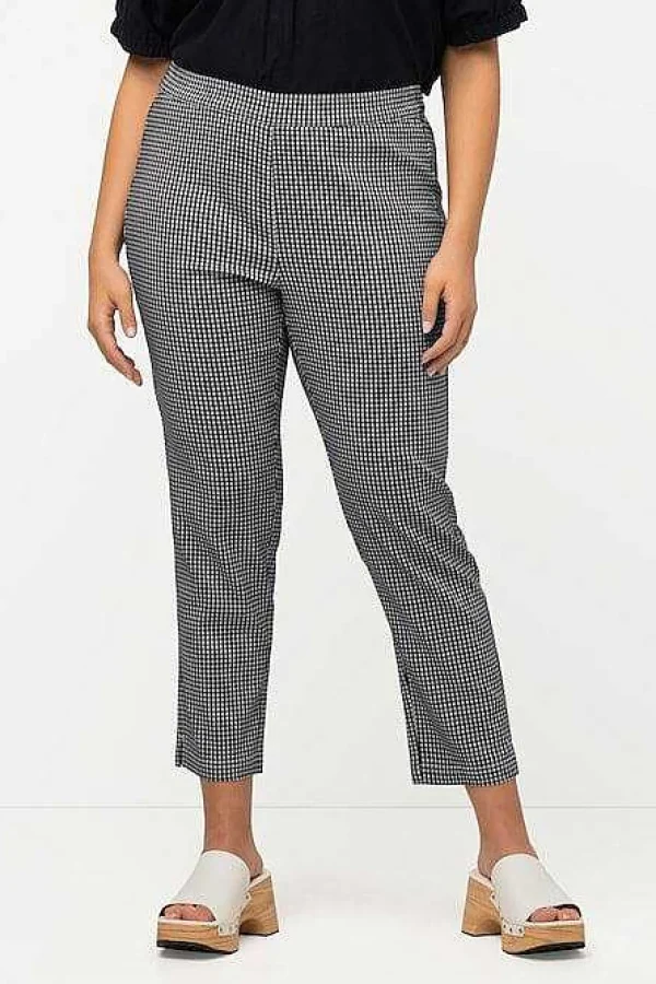 Ulla Popken Bengaline Pants In Check Print*Women Jeans & Trousers