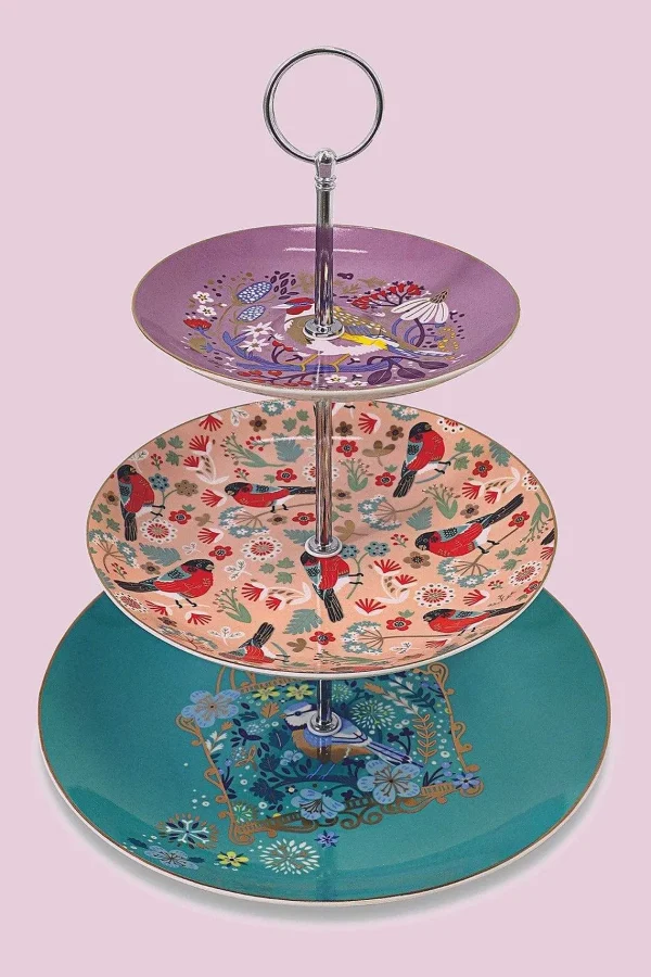 Tipperary Crystal Gift Birdy Design Ceramic Cake Stand* Homeware