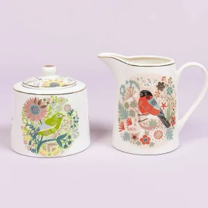 Tipperary Crystal Gift Birdy Greenfinch Sugar & Cream Set* Homeware