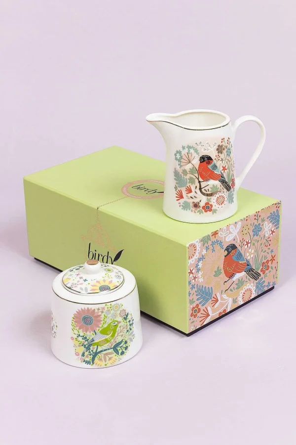 Tipperary Crystal Gift Birdy Greenfinch Sugar & Cream Set* Homeware