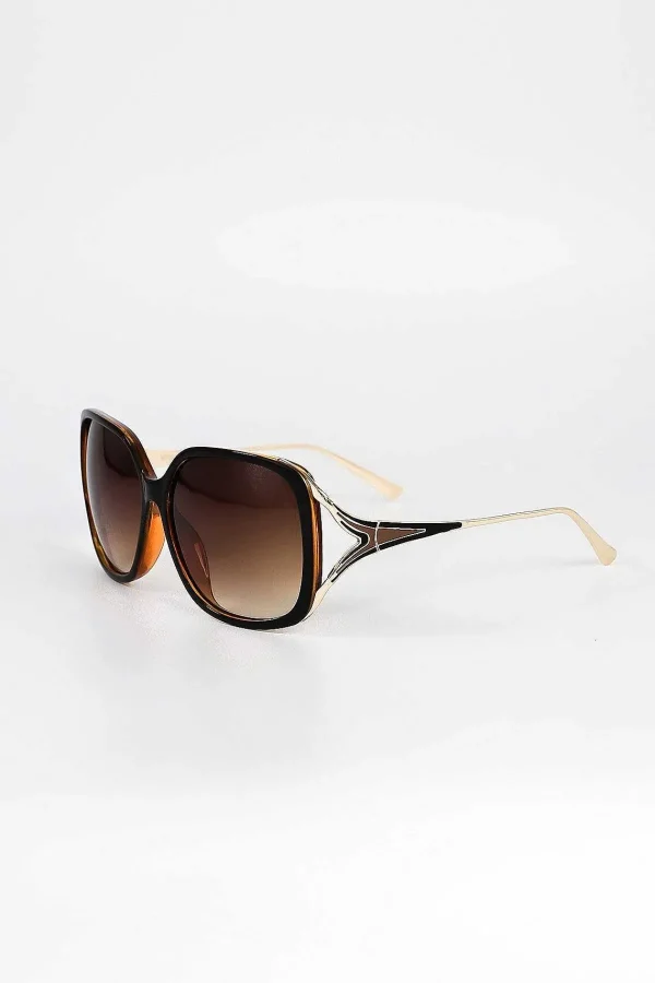 SOUL Accessories Black And Brown Contrast Arm Sunglasses*Women As Seen On Social