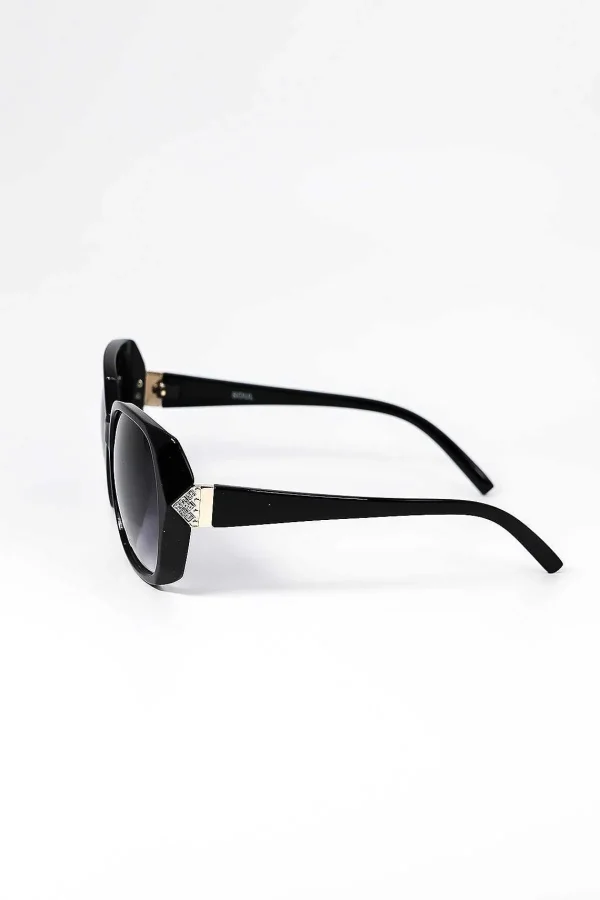 SOUL Accessories Black Diamante Detail Sunglasses* Sunglasses