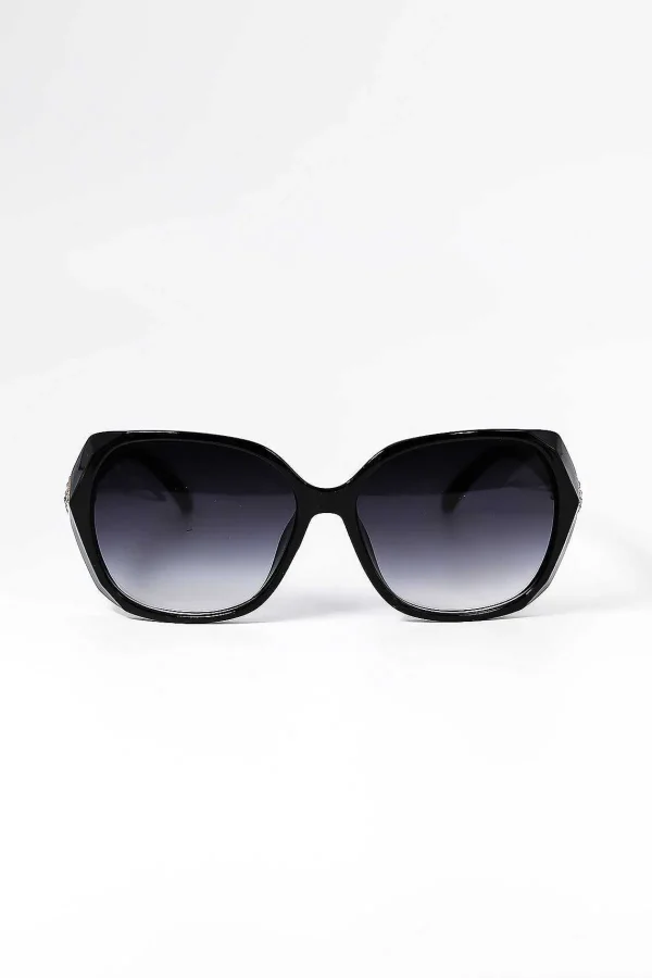 SOUL Accessories Black Diamante Detail Sunglasses* Sunglasses