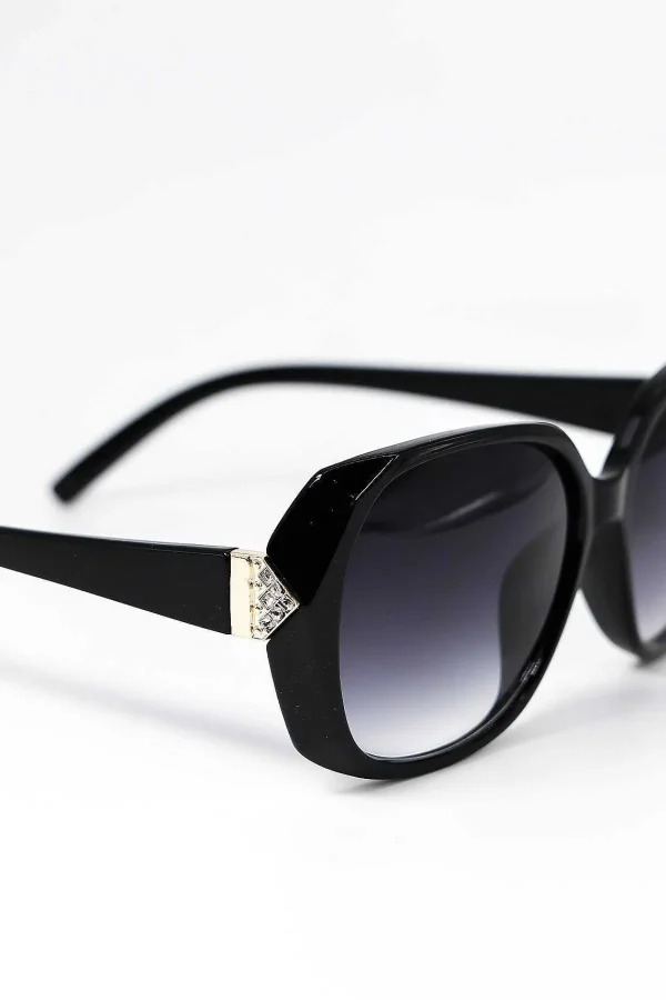 SOUL Accessories Black Diamante Detail Sunglasses* Sunglasses